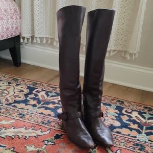 Manolo Blahnik Italy Tall Brown Boots
